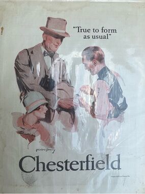 Artist McClelland Barclay Chesterfield Vintage Cigarette Advertisement